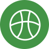 Icon with a basketball for sports and camp physicals for children and teens